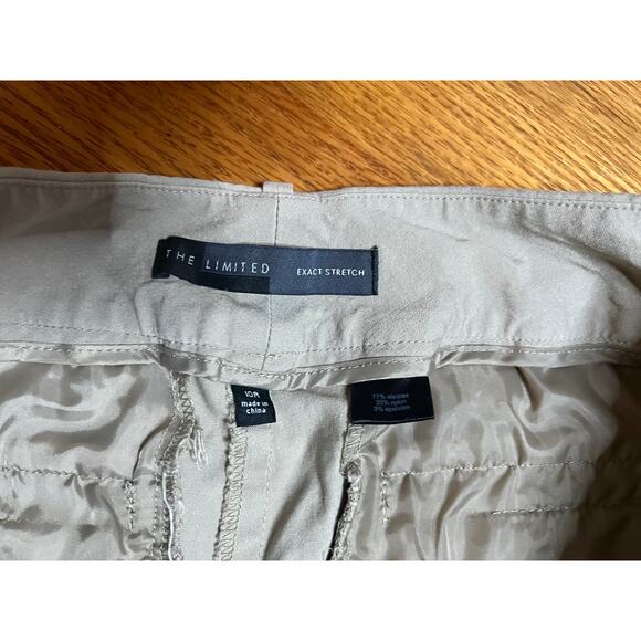 The Limited Exact Stretch‎ khaki pants size 10 R 2 inch waistband belt loops - Picture 5 of 5